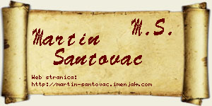 Martin Santovac vizit kartica